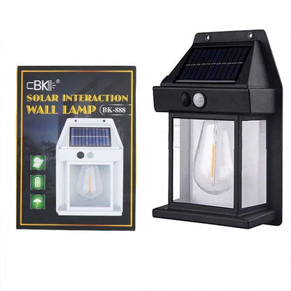 Solar Sensor Ligh Solar Tungsten Filament Lamp Outdoor Waterproof Intelligent Induction Wall Lamp