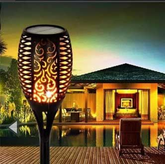 Solar Torch Lights With Flame Effects